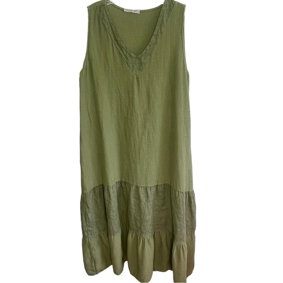 Stella Martini Dresses Stella Martini Made In Italy Green Linen